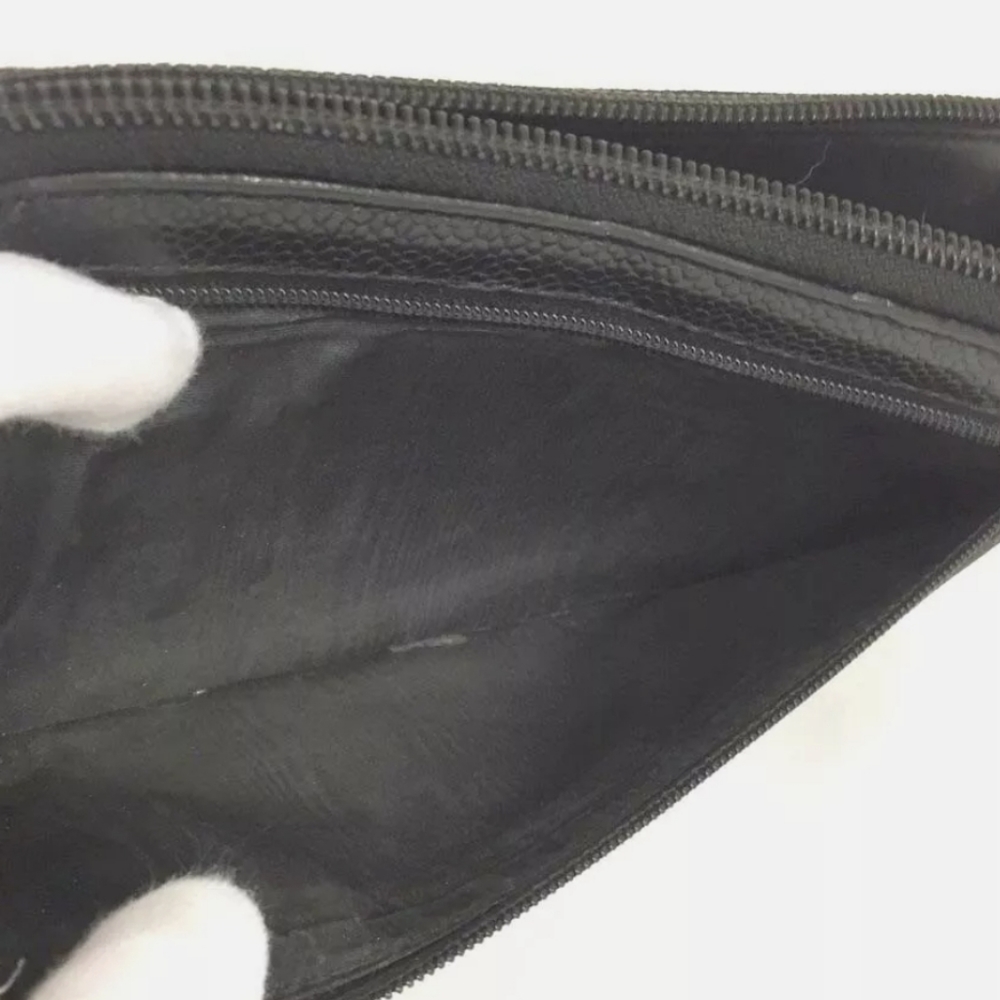 AUTH CHANEL CC LOGO ZIP AROUND LONG WALLET /B0688 - Picture 6 of 11